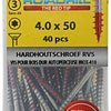 Rotadrill 1039900 - hardhoutschroefzelfb.sppls.rvs t20 4.0x50mm (40) | 6 stuks