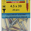 Rotadrill 1039781 - universeelschroef vk pzd vz 4.5x30mm (20) | 6 stuks