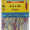 Rotadrill 1039782 - universeelschroef vk pzd vz 4.5x45mm (15) | 6 stuks