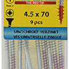 Rotadrill 1039784 - universeelschroef vk pzd vz 4.5x70mm (9) | 6 stuks