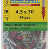 Rotadrill 1039942 - universeelschroef vktx vz 4.5x30mm (49) | 6 stuks