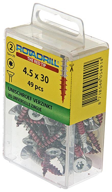 Rotadrill 1039942 - universeelschroef vktx vz 4.5x30mm (49) | 6 stuks