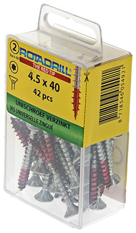 Rotadrill 1039943 - universeelschroef vktx vz 4.5x40mm (42) | 6 stuks