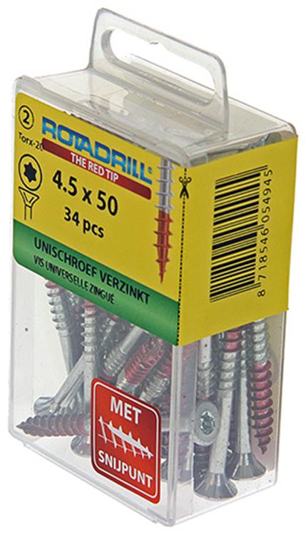Rotadrill 1039944 - universeelschroef vktx vz 4.5x50mm (34) | 6 stuks