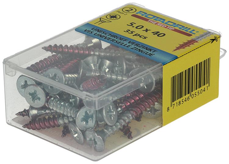 Rotadrill 1039808 - universeelschroef vk pzd vz 5.0x40mm (35) | 6 stuks