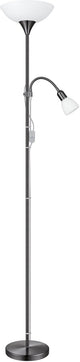 Eglo up 2 vloerlamp - e27 e14 - 176,5 cm - zwart wit