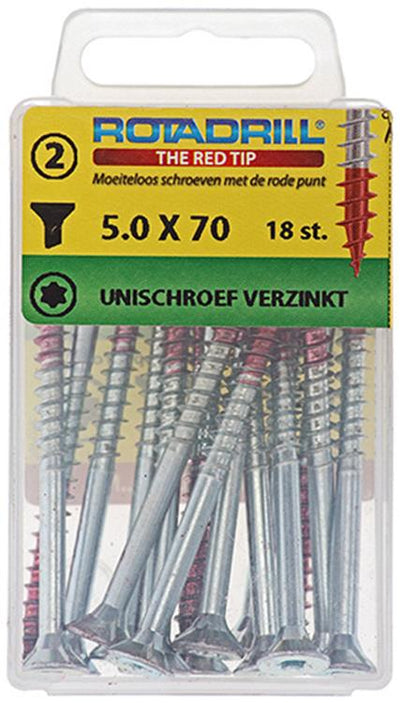 Rotadrill 1039951 - universeelschroef vktx vz 5.0x70mm (18) | 6 stuks