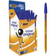 Bic balpen cristal fijn 0,3-0,5mm blauw luchtdoorlatende dop
