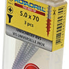 Rotadrill 1039863 - universeelschroef vk pzd rvs-a2 5.0x70mm (3) | 6 stuks