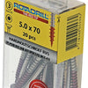 Rotadrill 1039906 - hardhoutschroef zelfb.sppls.rvs t25 5.0x70mm (20) | 6 stuks