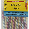 Rotadrill 1039786 - universeelschroef vk pzd vz 6.0x50mm (8) | 6 stuks