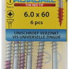 Rotadrill 1039787 - universeelschroef vk pzd vz 6.0x60mm (6) | 6 stuks