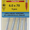 Rotadrill 1039788 - universeelschroef vk pzd vz 6.0x70mm (5) | 6 stuks