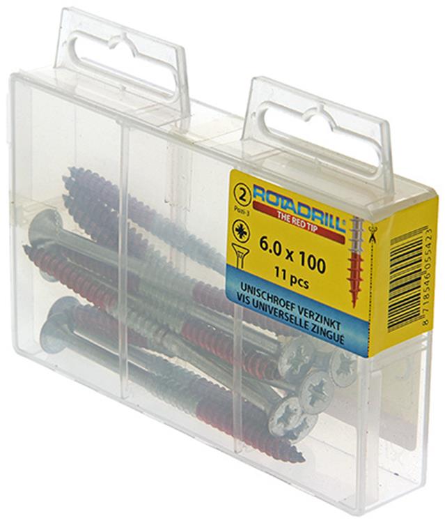 Rotadrill 1039824 - universeelschroef vk pzd vz 6.0x100mm (11) | 6 stuks