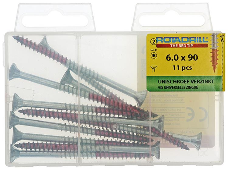 Rotadrill 1039956 - universeelschroef vktx vz 6.0x90mm (11) | 6 stuks