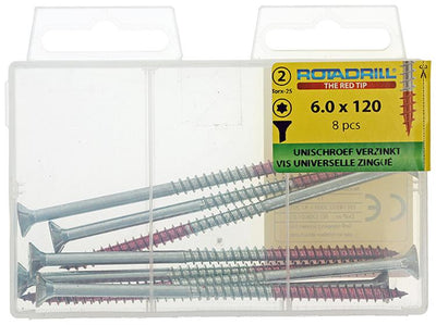 Rotadrill 1039958 - universeelschroef vktx vz 6.0x120mm (8) | 6 stuks