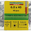 Rotadrill 1040019 - tuinbeslagschroef ar-coating tx 6.0x40mm (40) | 4 stuks