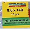 Rotadrill 1040017 - houtbouwschroef tellerkop vz tx 8.0x140mm(15) | 4 stuks