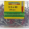 Rotadrill 1040007 - vloerschroef 75°-vk tx vz 3.5x40mm (200) | 4 stuks