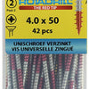 Rotadrill 1039802 - universeelschroef vk pzd vz 4.0x50mm (42) | 6 stuks