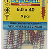 Rotadrill 1039785 - universeelschroef vk pzd vz 6.0x40mm (9) | 6 stuks