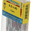 Rotadrill 1039785 - universeelschroef vk pzd vz 6.0x40mm (9) | 6 stuks