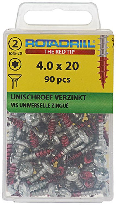 Rotadrill 1039933 - universeelschroef vktx vz 4.0x20mm (90) | 6 stuks