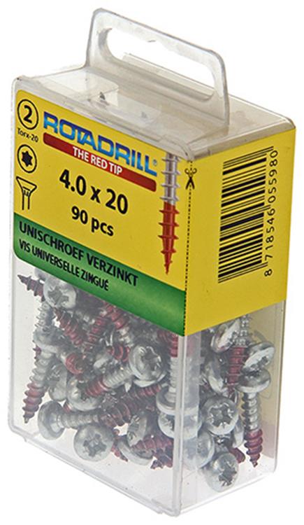 Rotadrill 1039933 - universeelschroef vktx vz 4.0x20mm (90) | 6 stuks