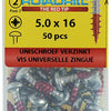 Rotadrill 1039831 - universeelschroef ck pzd vz 5.0x16mm (50) | 6 stuks