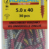 Rotadrill 1039835 - universeelschroef ck pzd vz 5.0x40mm (30) | 6 stuks