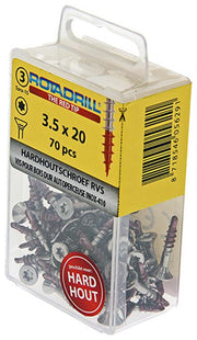 Rotadrill 1039896 - hardhoutschroef zelfb.sppls.rvs t15 3.5x20mm (70) | 6 stuks - afbeelding 3
