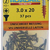 Rotadrill 1039879 - universeelschroef messing lk pzd 3,0x20mm (37) | 6 stuks