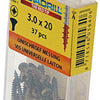 Rotadrill 1039879 - universeelschroef messing lk pzd 3,0x20mm (37) | 6 stuks