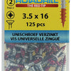 Rotadrill 1039793 - universeelschroef vk pzd vz 3.5x16mm (125) | 6 stuks
