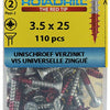 Rotadrill 1039795 - universeelschroef vk pzd vz 3.5x25mm (110) | 6 stuks