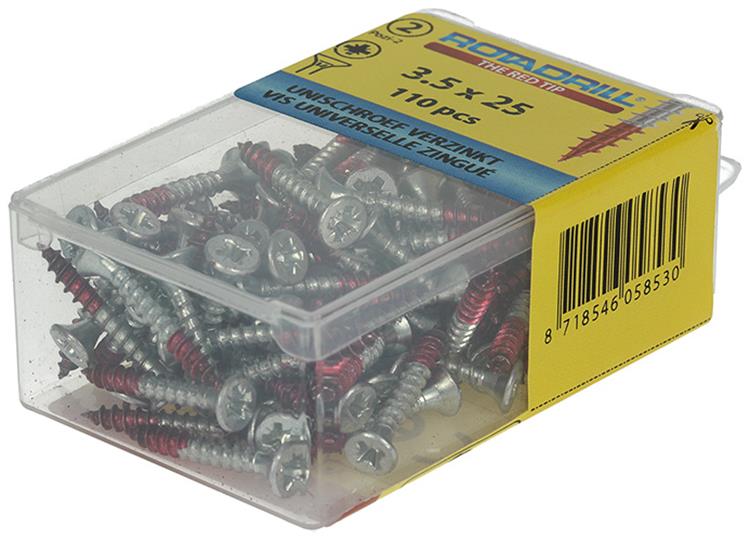 Rotadrill 1039795 - universeelschroef vk pzd vz 3.5x25mm (110) | 6 stuks