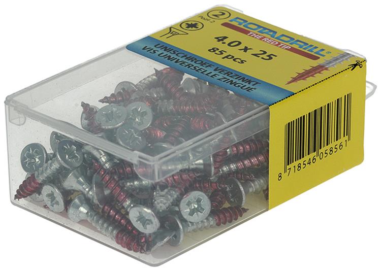 Rotadrill 1039799 - universeelschroef vk pzd vz 4.0x25mm (85) | 6 stuks