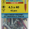 Rotadrill 1039803 - universeelschroef vk pzd vz 4.5x40mm (42) | 6 stuks