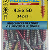 Rotadrill 1039804 - universeelschroef vk pzd vz 4.5x50mm (34) | 6 stuks