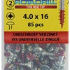 Rotadrill 1039828 - universeelschroef ck pzd vz 4.0x16mm (85) | 6 stuks