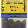 Rotadrill 1039838 - afdekkapje pzd 2 bruin (40) | 6 stuks