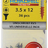 Rotadrill 1039864 - universeelschroef vk pzd rvs-a2 3.5x12mm (36) | 6 stuks
