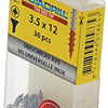 Rotadrill 1039864 - universeelschroef vk pzd rvs-a2 3.5x12mm (36) | 6 stuks