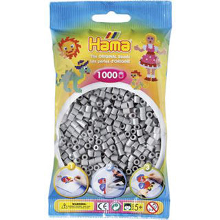 Hama strijkkralen grijs 1000 stuks