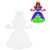 Hama strijkkralen grondplaat prinses wit | 5 stuks