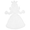 Hama strijkkralen grondplaat prinses wit | 5 stuks