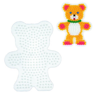 Hama strijkkralen grondplaat beer wit | 5 stuks