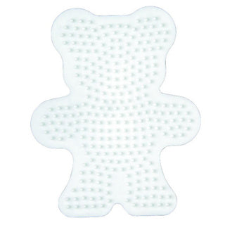 Hama strijkkralen grondplaat beer wit | 5 stuks