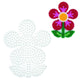 Hama strijkkralen grondplaat bloem wit | 5 stuks
