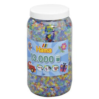 Hama strijkkralen in een tonmet glitters